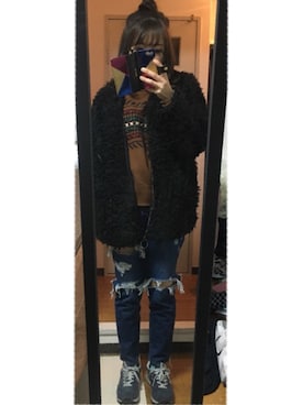 「ドラフトエヴリス」｜「アイテム（ジャケット/アウター）」を使った、まおまおさん（レディース・162cm）の冬コーディネート