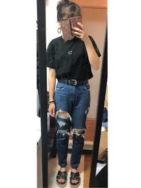 「wc JAPAN（ダブルシージャパン）のアイテム」を使った、まおまおさん（レディース・162cm）の秋コーディネート