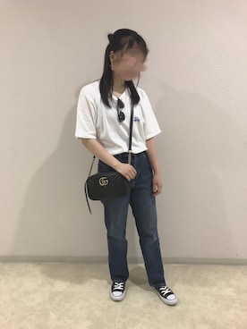 「ハイウエストストレートジーンズ」｜saさん（レディース・161cm）の夏コーディネート