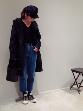 「BLISS POINT（ブリスポイント）のアイテム（その他アウター）」を使った、mi0808さん（レディース・163cm）の冬コーディネート