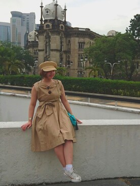 ワンピース ベージュ系 を使った 海外旅行 のレディース人気ファッションコーディネート Wear