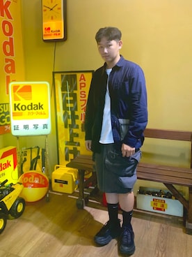 「oqLiq（オークリック）のアイテム（バッグ）」を使った、Wang.0210さん（メンズ・175cm）の春コーディネート
