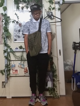 「CABANE de ZUCCa（カバンドズッカ）のアイテム（バッグ）」を使った、sho~taro~さん（メンズ・170cm）の秋コーディネート