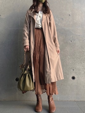 「SpRay（スプレイ）のアイテム（トレンチコート）」を使った、ナツキꪔ̤̥ꪔ̤̮ꪔ̤̫さん（レディース・157cm）の春コーディネート