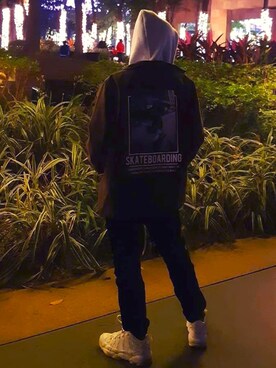「no brand（ノーブランド）のアイテム（モッズコート）」を使った、6ccさん（メンズ・173cm）の秋コーディネート