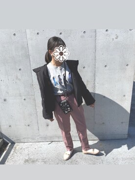 「Simplicite（サンプリシテ）のアイテム（ダウンベスト）」を使った、ちゅうりっぷの球根さん（レディース・160cm）の春コーディネート