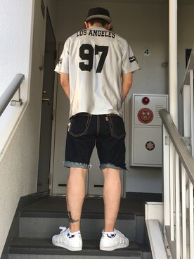 「COREFIGHTER（コアファイター）のアイテム（キャップ）」を使った、yo-1さん（メンズ・176cm）の秋コーディネート