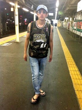 「TENDERLOIN（テンダーロイン）のアイテム（バッグ）」を使った、yo-1さん（メンズ・176cm）の秋コーディネート