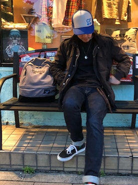 「COREFIGHTER（コアファイター）のアイテム（パンツ）」を使った、yo-1さん（メンズ・176cm）の春コーディネート