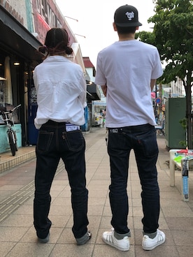 「COREFIGHTER（コアファイター）のアイテム（パンツ）」を使った、yo-1さん（メンズ・176cm）の春コーディネート