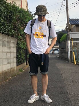 「COREFIGHTER（コアファイター）のアイテム（バッグ）」を使った、yo-1さん（メンズ・176cm）の春コーディネート