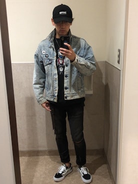 「Levis」｜「アイテム（スウェット）」を使った、yo-1さん（メンズ・176cm）の春コーディネート