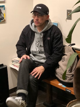 「VOLCOM」｜「アイテム（ジャケット/アウター）」を使った、yo-1さん（メンズ・176cm）の春コーディネート