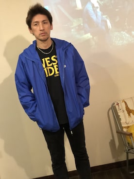 「Levis」｜「アイテム（ナイロンジャケット）」を使った、yo-1さん（メンズ・176cm）の冬コーディネート