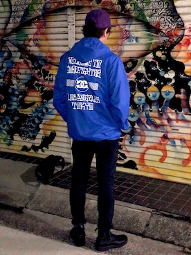 「Levis」｜「アイテム（ナイロンジャケット）」を使った、yo-1さん（メンズ・176cm）の秋コーディネート