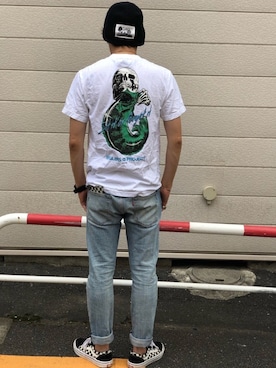 「Levis」｜「アイテム（財布/小物）」を使った、yo-1さん（メンズ・176cm）の秋コーディネート