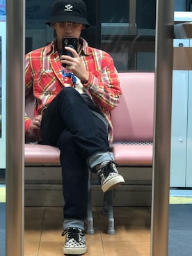 「COREFIGHTER（コアファイター）のアイテム（帽子）」を使った、yo-1さん（メンズ・176cm）の秋コーディネート