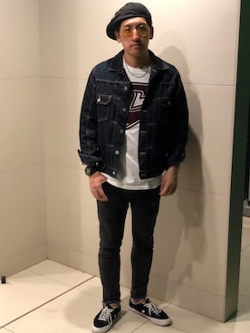 「COREFIGHTER（コアファイター）のアイテム（帽子）」を使った、yo-1さん（メンズ・176cm）の秋コーディネート