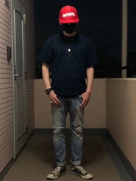「Levis」｜「アイテム（アクセサリー）」を使った、yo-1さん（メンズ・176cm）の秋コーディネート
