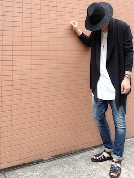 「ロング」｜「アイテム（タンクトップ）」を使った、D.M（ドエム）さん（メンズ・180cm）の春コーディネート