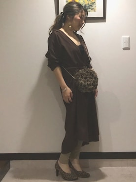 「アイテム（シャツワンピース）」を使った、yuuko ☺︎さん（レディース・146cm・20代）の秋コーディネート