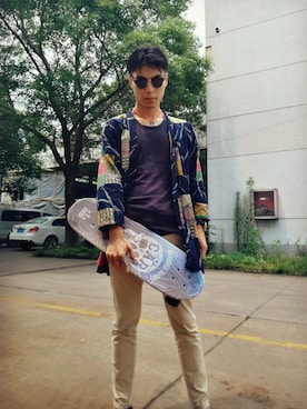 「Selected   （-）のアイテム」を使った、枕头的另一面さん（メンズ・183cm）の夏コーディネート