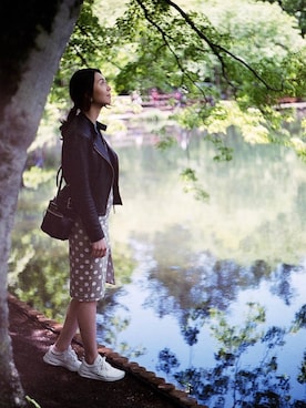 「ALLSAINTS（オールセインツ）のアイテム（ブルゾン）」を使った、iviechanさん（レディース・164cm）の冬コーディネート