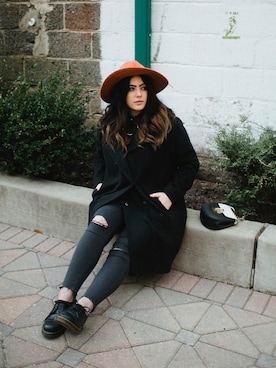 「asos（エイソス）のアイテム（ピーコート）」を使った、e.m. ricchiniさん（レディース・165cm）の春コーディネート