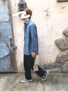 「Hender Scheme（エンダースキーマ）のアイテム（キャップ）」を使った、まさとさん（メンズ・176cm）の秋コーディネート