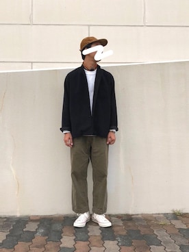 「Hender Scheme（エンダースキーマ）のアイテム（キャップ）」を使った、まさとさん（メンズ・175cm）の秋コーディネート