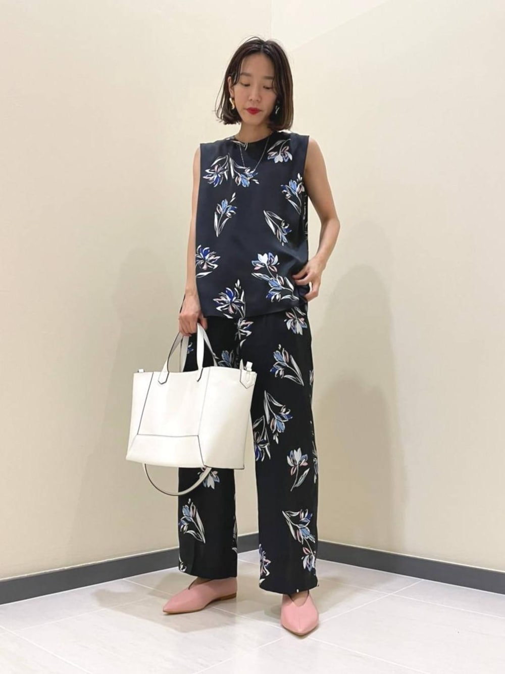 ユナイテッドアローズ　UBC P フラワープリント　セットアップ UNITED ARROWS（ユナイテッドアローズ）の「UBC P フラワープリント