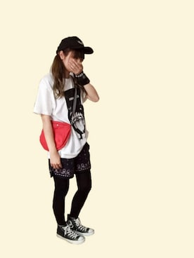 「アイテム（腕時計）」を使った、しらたきさん（レディース・161cm）の夏コーディネート