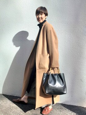 「CAST:（キャスト コロン）のアイテム（その他アウター）」を使った、Amiさん（レディース・160cm）の秋コーディネート