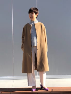 「CAST:（キャスト コロン）のアイテム（その他アウター）」を使った、Amiさん（レディース・160cm）の冬コーディネート