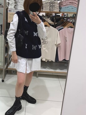 「バタフライ」｜「アイテム（ワンピース/ドレス）」を使った、i k aさん（レディース・156cm）の春コーディネート