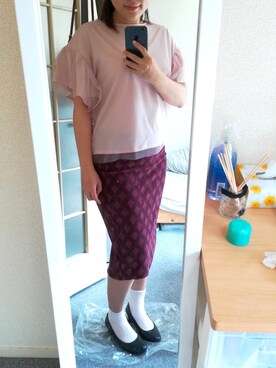 「red」｜「アイテム（パンプス）」を使った、Reichanさん（レディース・157cm）の夏コーディネート