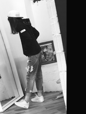 「hater（ヘイター ）のアイテム」を使った、JasmIne xさん（レディース・157cm）の夏コーディネート