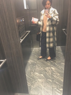 「H&M（エイチ・アンド・エム）のアイテム（チェスターコート）」を使った、KHさん（レディース・161cm）の春コーディネート