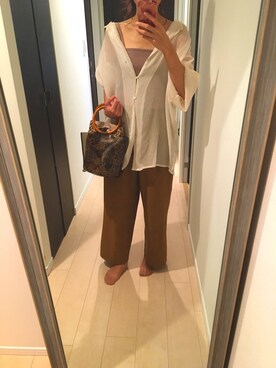 「Cheek（チーク）のアイテム（パンツ）」を使った、KHさん（レディース・161cm）の秋コーディネート