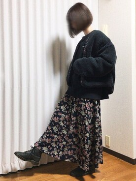 「DHOLIC（ディーホリック）のアイテム（その他アウター）」を使った、うめこさん（レディース・163cm）の冬コーディネート