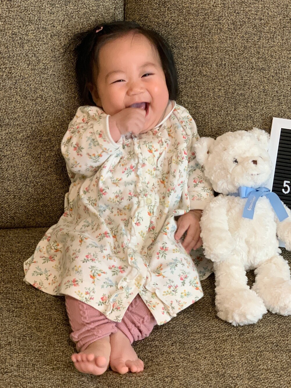 ラルフローレン ベビー くま耳 カーディガン インスタ ニット 水色