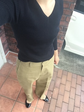 「THE SHINZONE（ザ　シンゾーン）のハイウエストチノパンツ（チノパンツ）」を使った、kn2151さん（レディース・165cm）の秋コーディネート