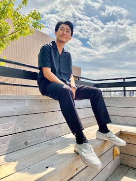 「Saturdays NYC（サタデーズ ニューヨークシティ ）のアイテム（レッグウェア）」を使った、Kasper Takagiさん（メンズ・176cm）の春コーディネート