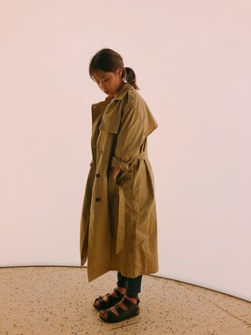 「chuu（チュー）のアイテム（ジャケット/アウター）」を使った、mmmingさん（レディース・155cm）の春コーディネート