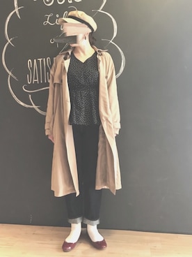 「SpRay（スプレイ）のアイテム（トレンチコート）」を使った、waaakさん（レディース・155cm）の春コーディネート