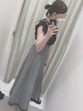 「白黒」｜「アイテム（サロペット/オーバーオール）」を使った、waaakさん（レディース・155cm）の夏コーディネート