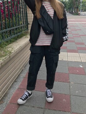 「工装」｜「アイテム（ジャケット/アウター）」を使った、hsuen さん（レディース・149cm）の春コーディネート