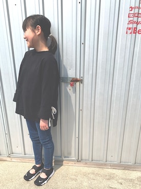 「MOUSSY（マウジー）のアイテム」を使った、c.y.s𖡼.𖤣𖥧さん（キッズ・100cm）の春コーディネート