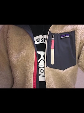 「patagonia」｜「アイテム（ノーカラージャケット）」を使った、yuunaさん（レディース・157cm）の冬コーディネート