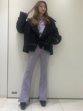 「REDYAZEL（レディアゼル）のアイテム（ジャケット/アウター）」を使った、Airi-nさん（レディース・156cm）の秋コーディネート